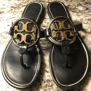 Torch Burch Miller Metal Logo Sandal
